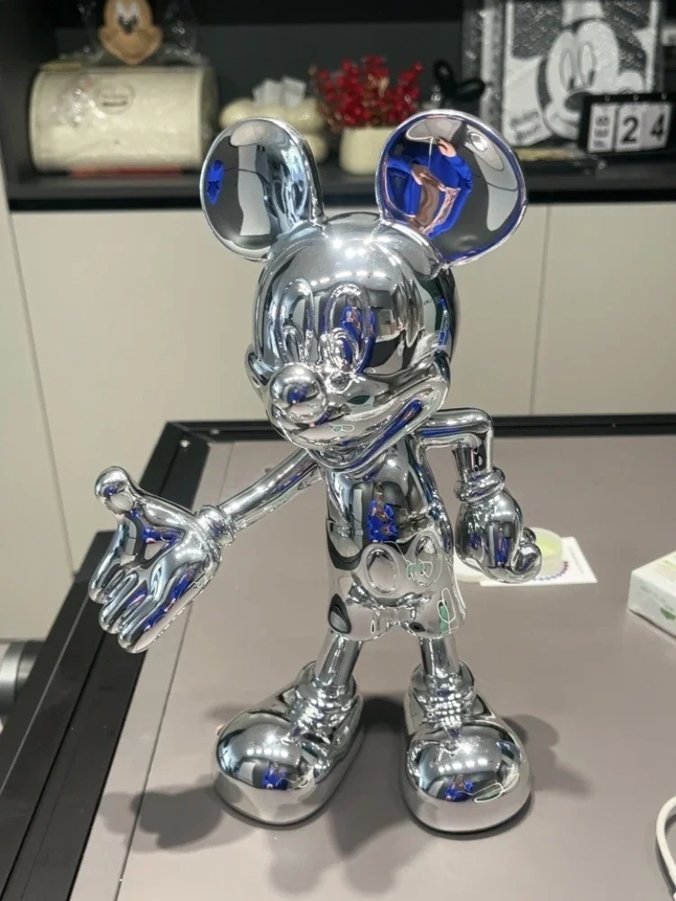 Disney Mickey Mouse Figura 20/29Cm Resina Benvenuto Postura Action Figurine Anime Cartoon Mickey Model Statue Kids Ornament Gift