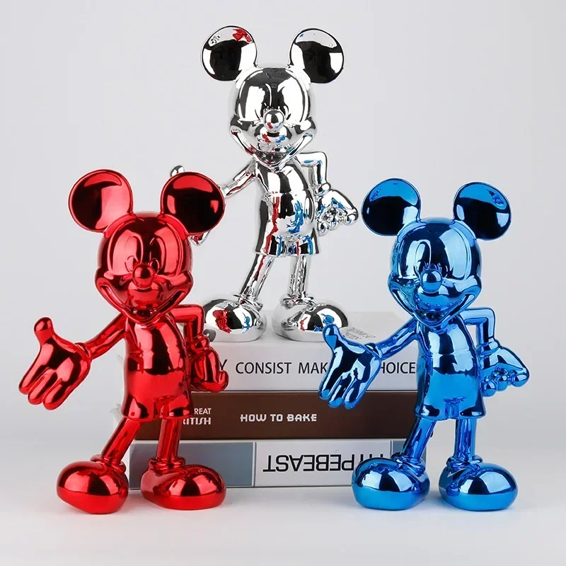 Disney Mickey Mouse Figura 20/29Cm Resina Benvenuto Postura Action Figurine Anime Cartoon Mickey Model Statue Kids Ornament Gift
