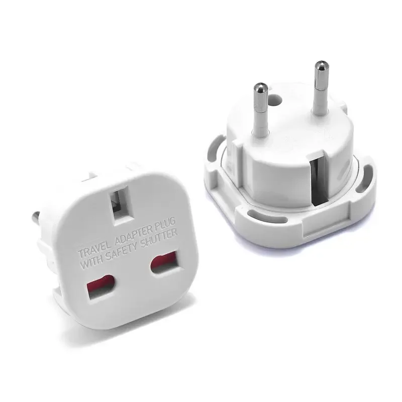 1 Pz Uk To Eu Plug Adapter 220V Euro Travel Plug Converter Ac Caricatore Da Muro Adattatore Di Alimentazione Uk British Adapter Prese Elettriche
