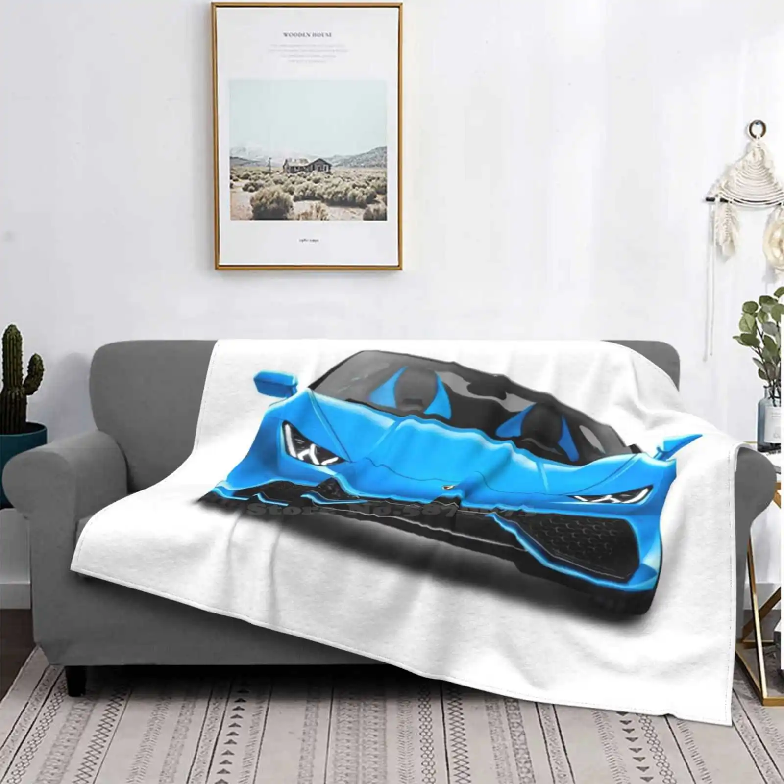 Lambo È Un Obiettivo Bellissimo Design Blue Car Four Seasons Confortevole Warm Soft Throw Coperta Lambo Lambo Lambo Car Lambo