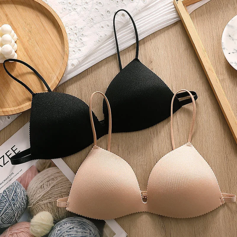 Reggiseno Donna Intimo Senza Cuciture Intimo Donna Ultrasottile Senza Punti Intimo Senza Anello In Acciaio Comodo Reggiseno Push-Up Invisibile Senza S