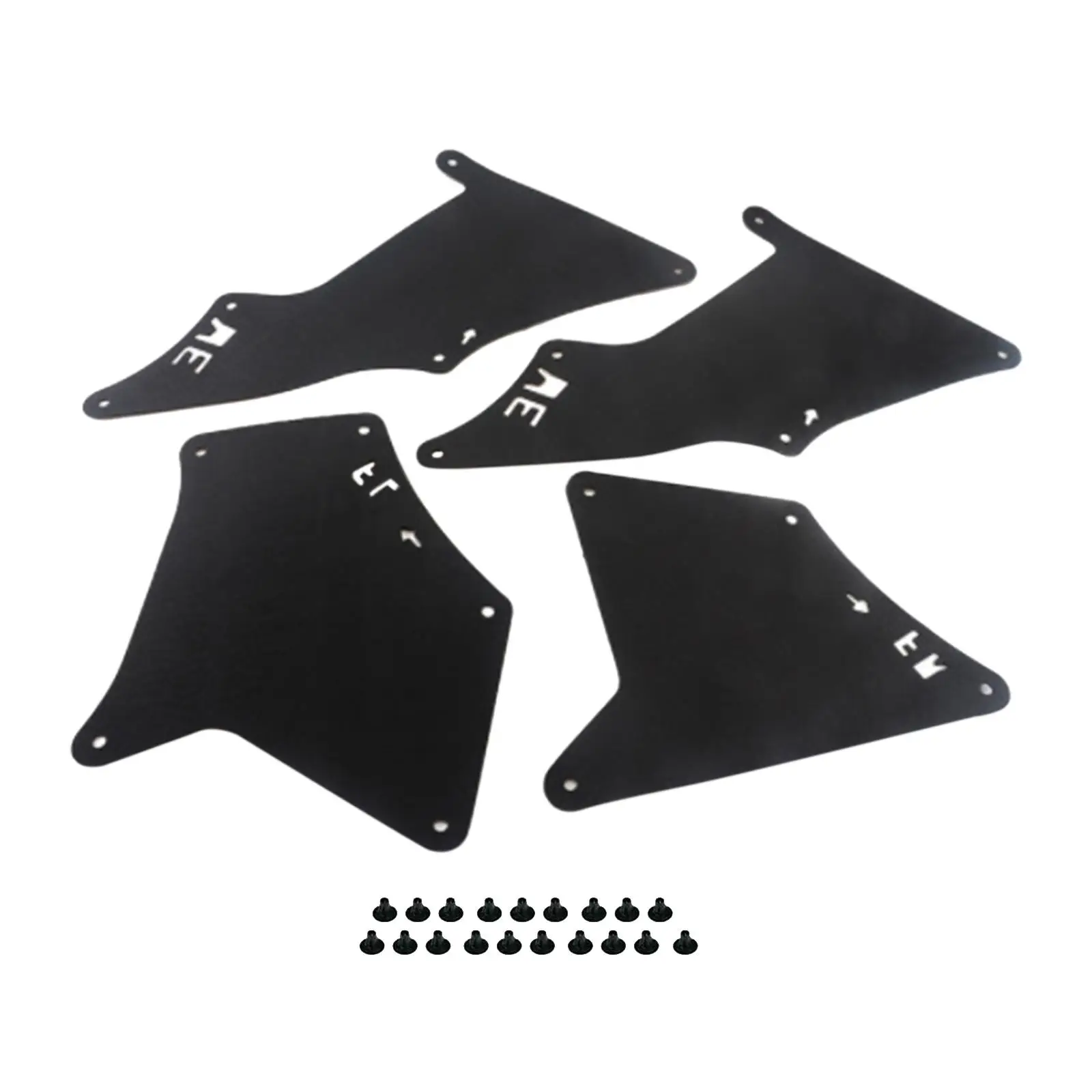 4 Pezzi Paraspruzzi Parabordo Liner Shields Per Toyota Overbearing Prado
