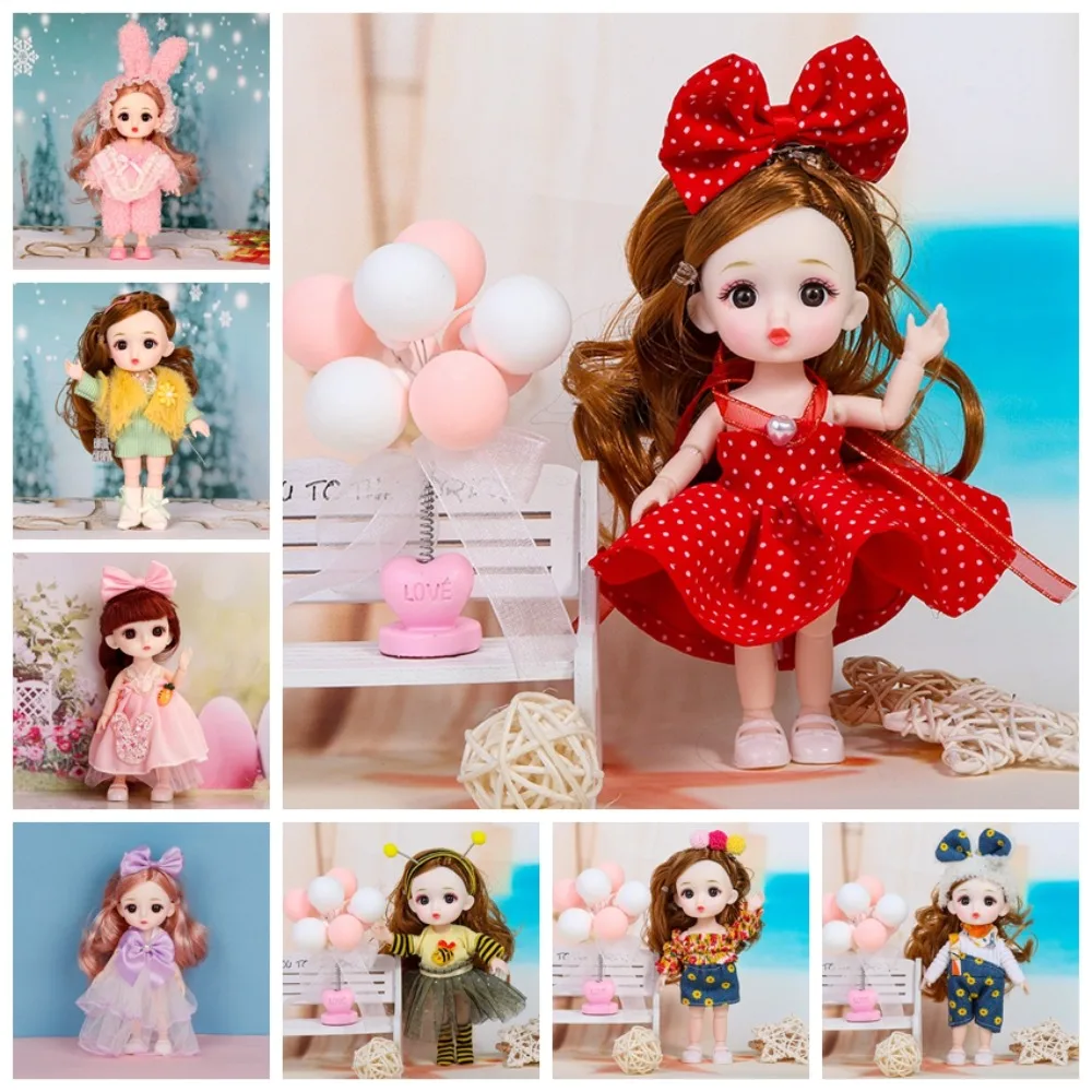 Big Eyes 16Cm Bjd Doll Cute 1/12 Scale Mobile Cute Face Bjd Doll Sweet 16Cm Figure Mobile Bjd Doll Regali Fai Da Te