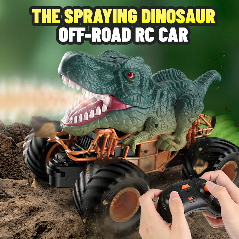 Jjrc Spray Dinosaur Off-Road Rc Car Toy Climbing Off-Road Bigfoot Tyrannosaurus Rex Triceratops Stunt Car Per Il Regalo Di Childreren