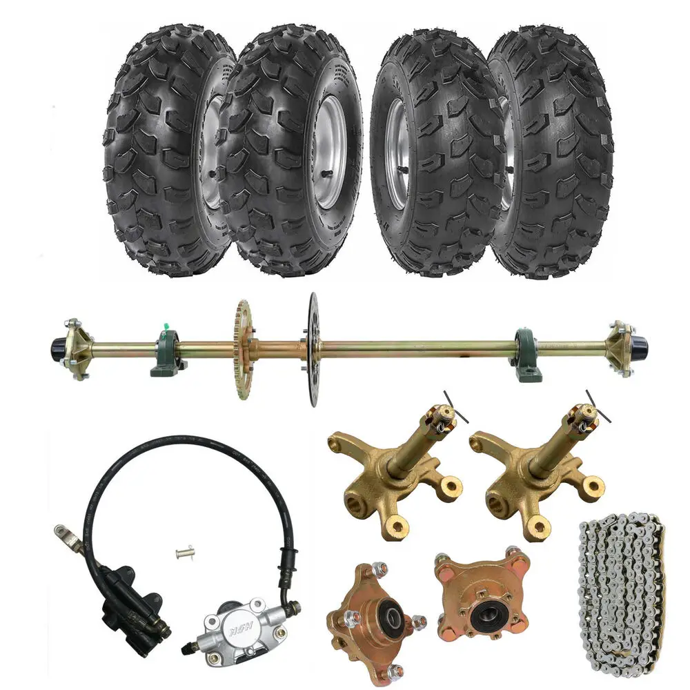 Tdpro 44 "Go Kart Kit Asse Posteriore Pignone E Mozzo 8" Ruote Trike Quad Mower Golf Cart