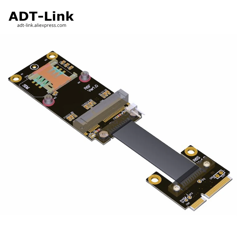Mini Pci-E Mpcie Wireless Network Card Extension Cord Adapter Cable Riser Mini Pci E Mini Pcie Per Msata Ssd, Scheda Wifi