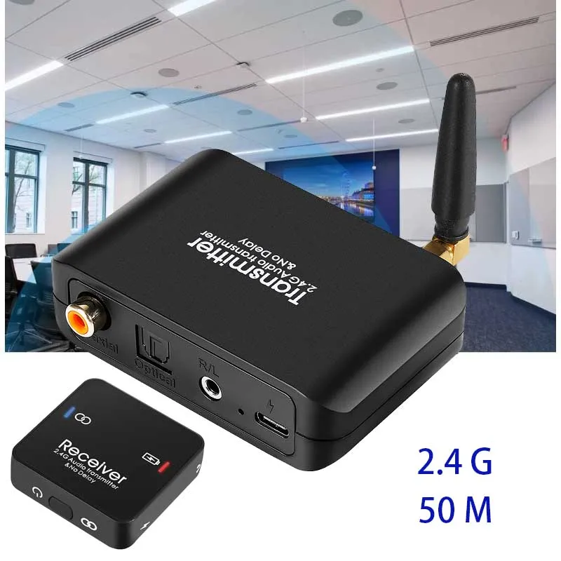 Nessun Ritardo Gioco Live Screen Splitter Audio Extender Splitter Rx/Tx Trasmettitore Audio E Ricevitore Adattatore Audio Wireless Digitale