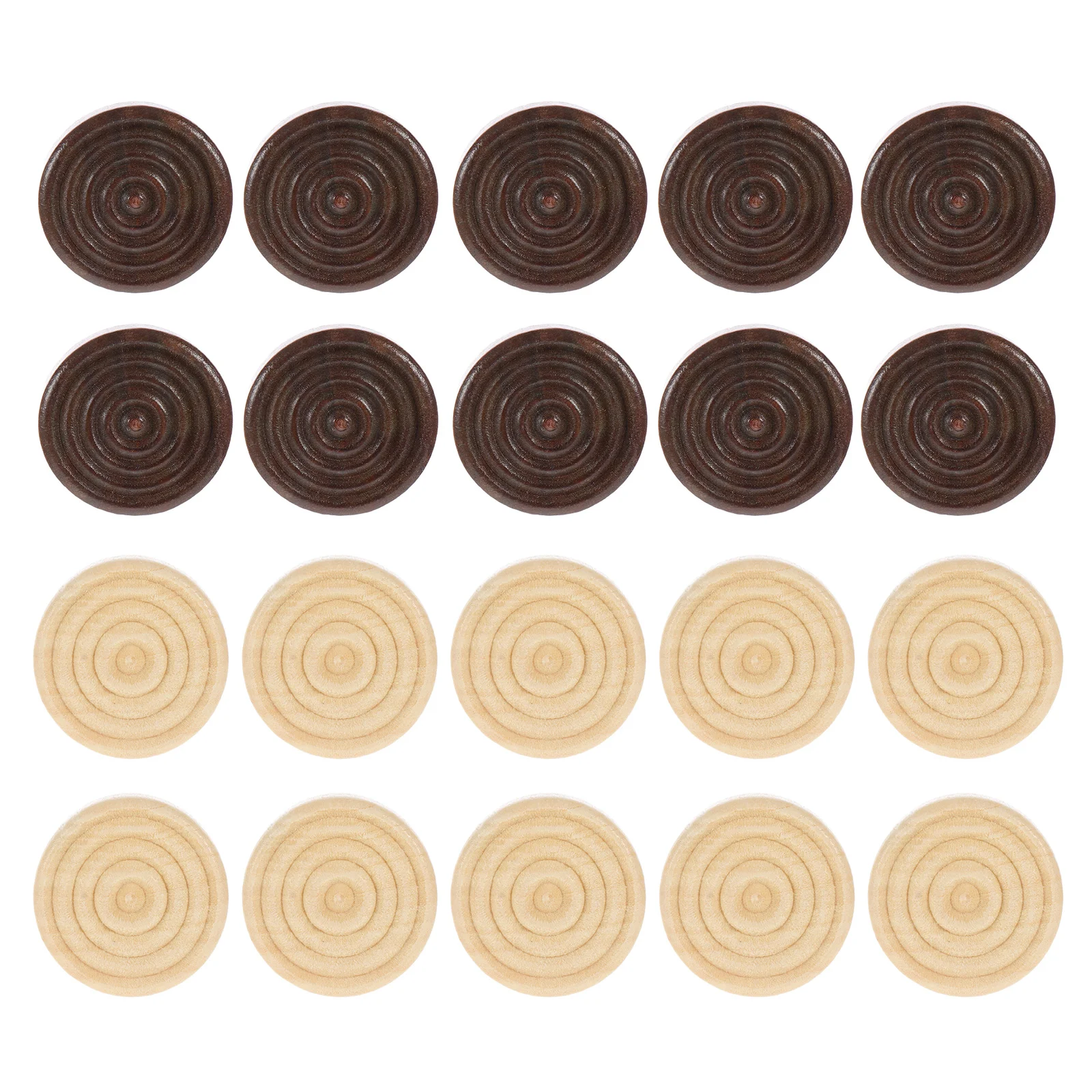 48 Pezzi Di Legno Rotondo Dama Dama Dama Di Legno Scacchi Accessori Divertenti