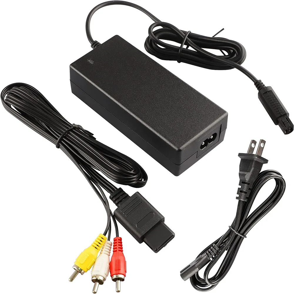 Alimentatore Gamecube, Cavo Di Alimentazione Gamecube, Cavo Av Gamecube E Set Di Adattatori Di Alimentazione Ca, Compatibile Con Il Sistema Nintendo G