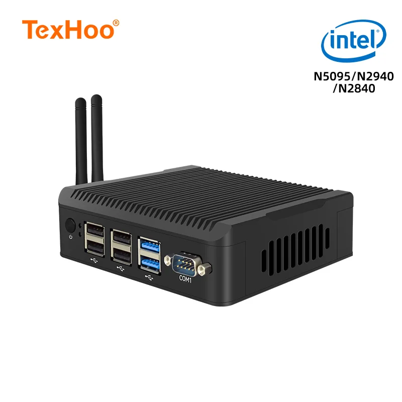 Texhoo Mini Itx Scheda Madre Industriale Pc Linux Ubuntu 2Com 2Lan Server Industriale Mini Computer