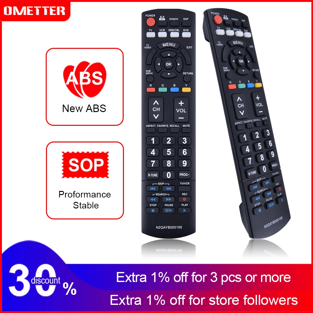 Nuovo Telecomando Adatto Per Panasonic Tv Th-42Pz77U Th-42Px80Ua Th-42Pz80U Th-46Pz80Ua