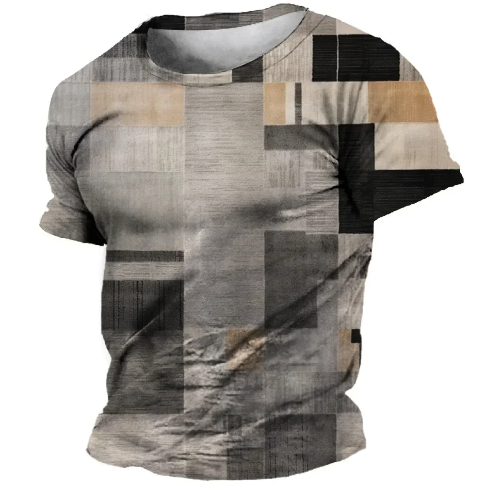 T-Shirt Da Uomo New Retro Style Estate 2024 Nostalgic Guitar Navigation 3D Print Casual Street T-Shirt Da Uomo Extra Large Y2K