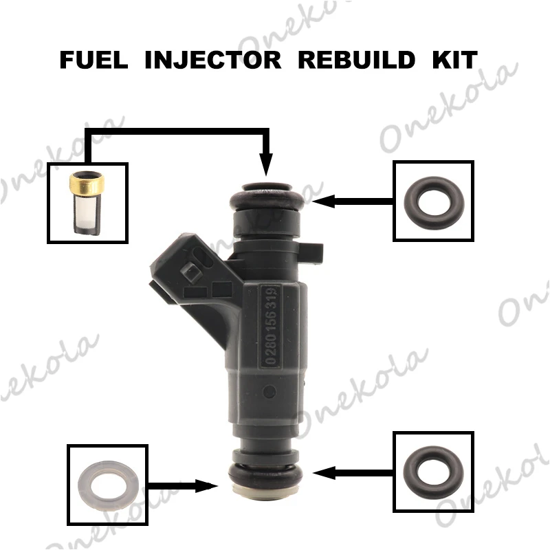 Fuel Injector Repair Kit Orings Filters For X5 X6 Rancher Z6 Zforce Z6-Ex 500 600 2011-2014 0280156319 018B-171000