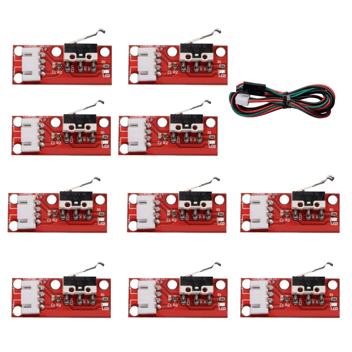 10 X Finecorsa Endstop Meccanico Finecorsa Con Cavo 22Awg Per Rampe 1.4 Finecorsa Di Stampa 3D