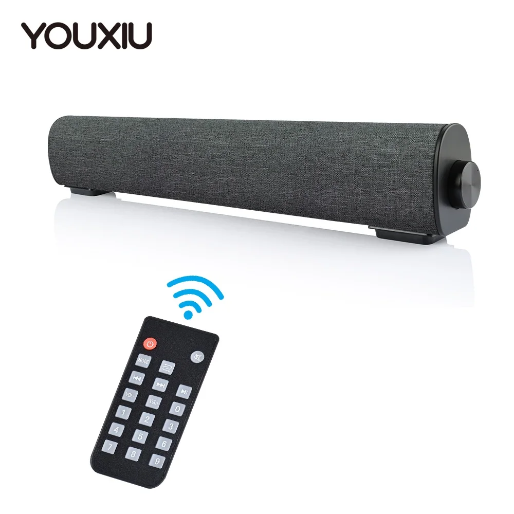 Youxiu 10W Del Computer Soundbar Esterno Dell'Interno Senza Fili Altoparlanti Bluetooth Audio Del Televisore Bar Con Telecomando Di Controllo