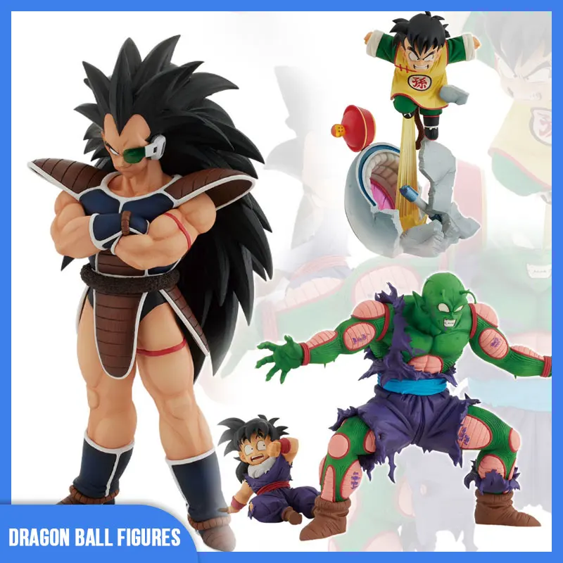 Originale Bandai Dragon Ball Goku & Gohan Raditz Vegeta Piccolo Cell Figures Duel Of The Fates Anime Action Figure Collection Toys