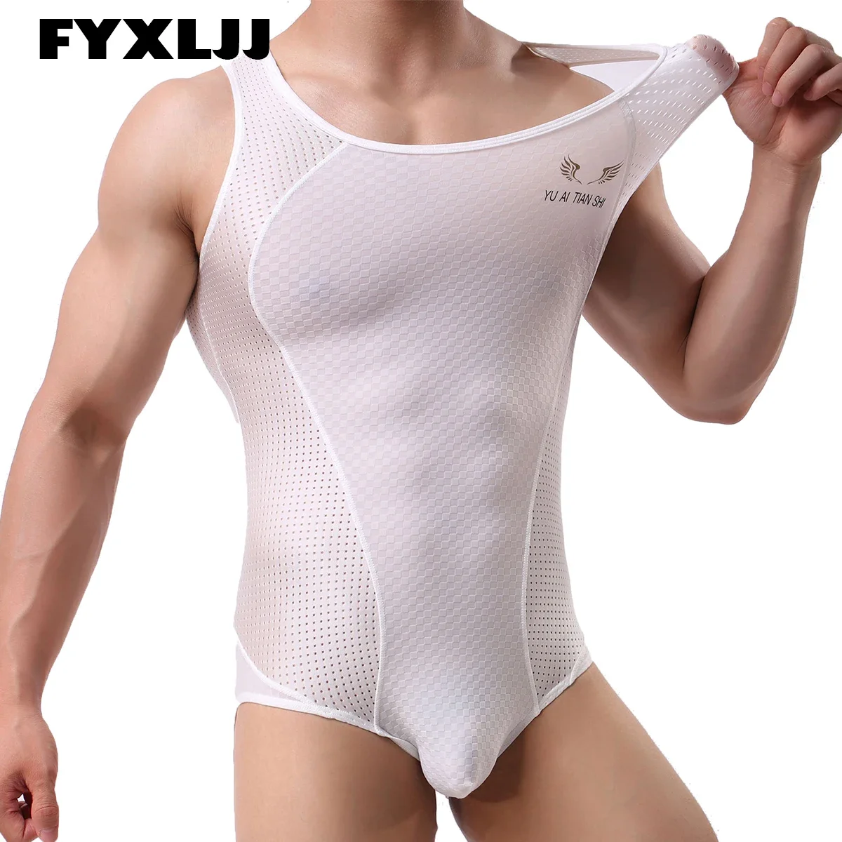 Fyxljj Sexy Mens Body Beachwear Body Building Shaper Collant Uomo Wrestling Canotta Body Stretto Body Canottiera