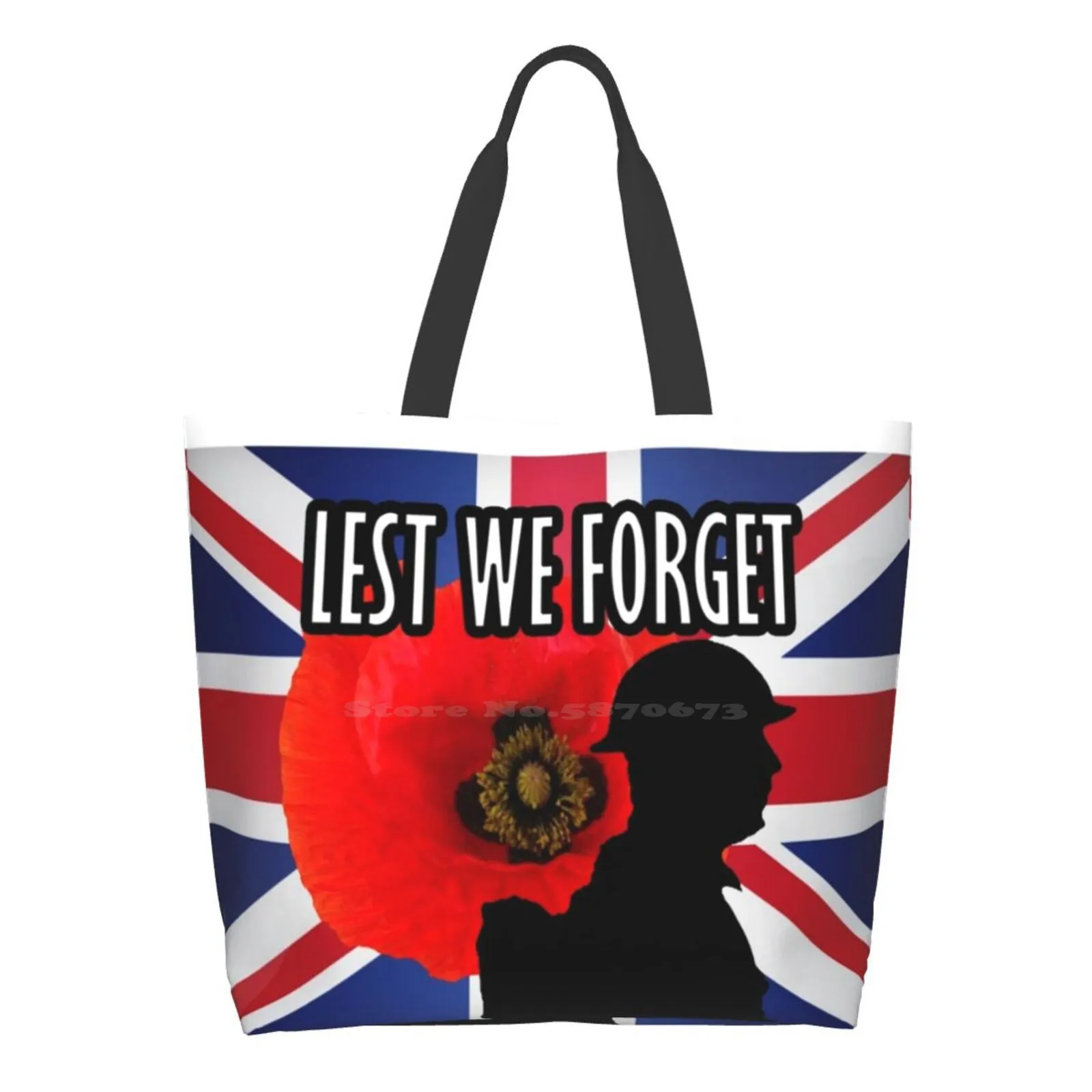 Per Non Dimenticare S Shopping Bags Girls Fashion Casual Pacakge Hand Bag Il Regno Unito Per Non Dimenticare Il Giorno Del Ricordo Poppies Di Papavero