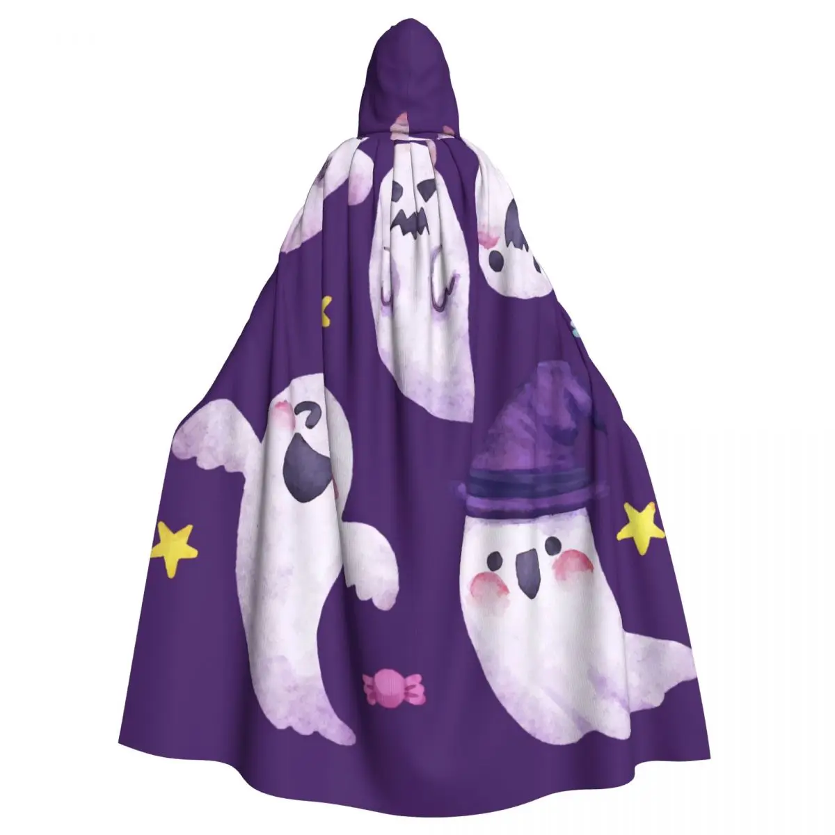 Acquerello Halloween Fantasmi Mantello Con Cappuccio Cappotto Halloween Costume Cosplay Vampire Devil Wizard Cape Gown Party