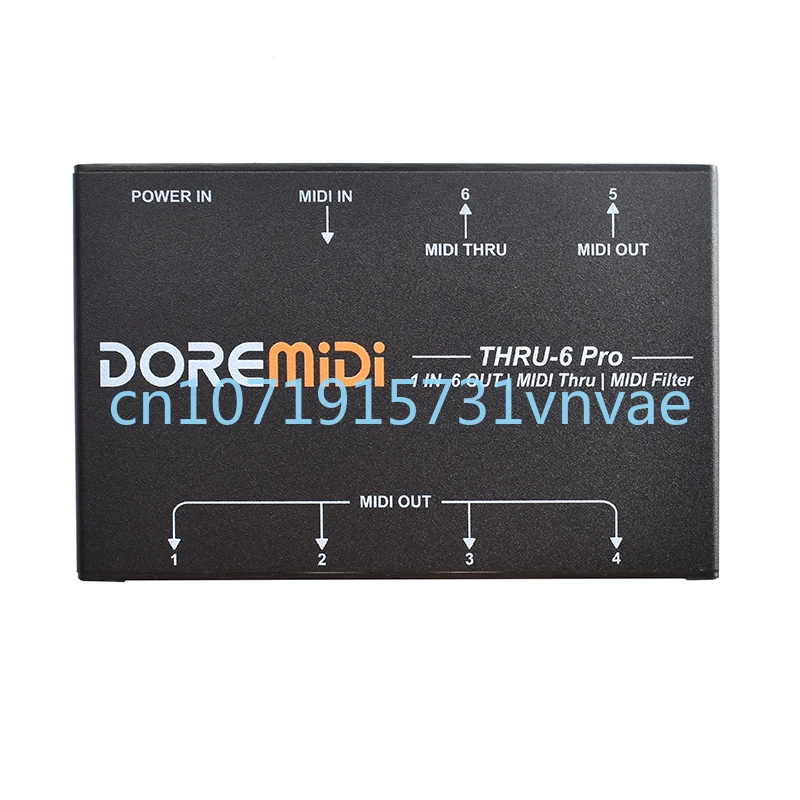Midi Thru-6 Pro Controller 6 Vie 1-In-6-Out Midi Spliter Filtro Midi Split Line