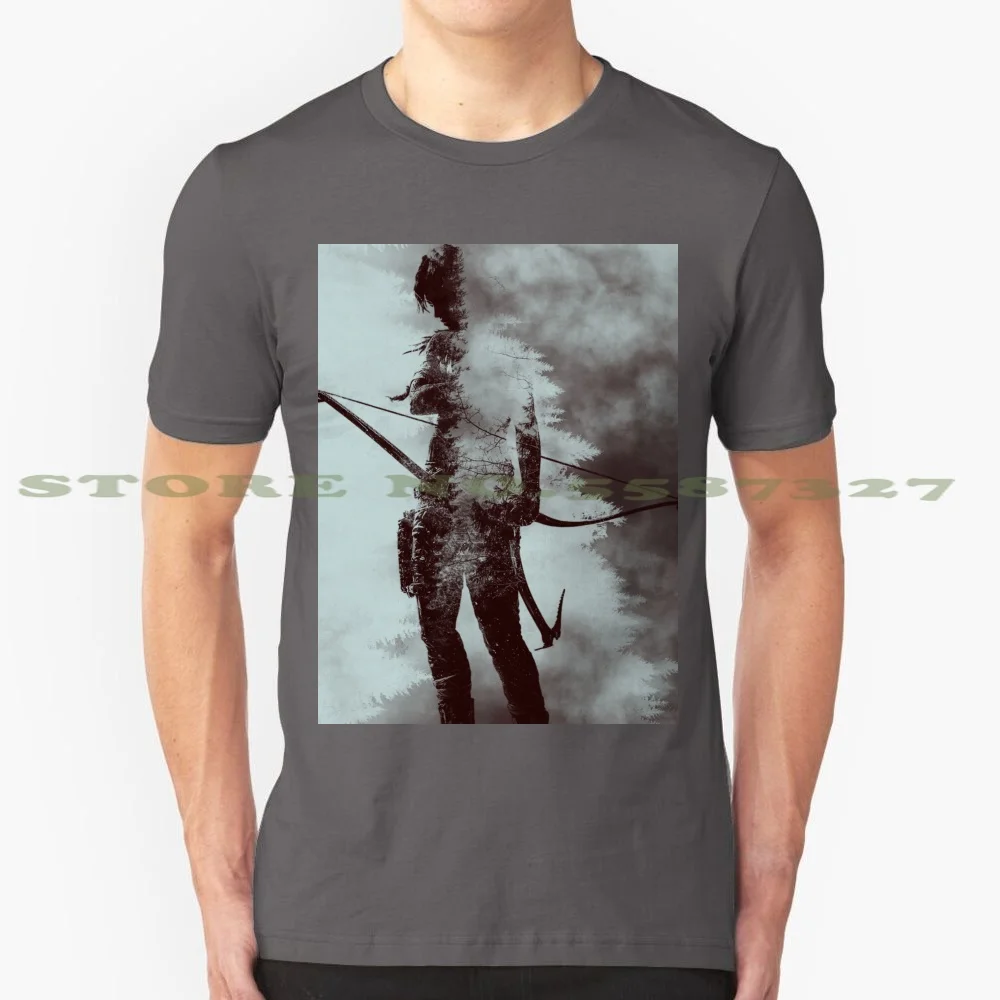 Lara Croft - Tomb Raider V2 Grafica Personalizzata Divertente Vendita Calda Tshirt Tomb Raider Lara Croft Della Signora Donna Survivor Gioco Di Video 