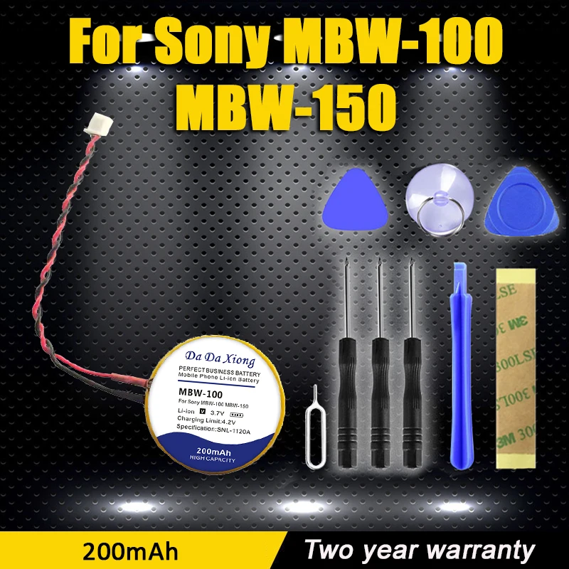2023 Nuova Batteria Sostitutiva Ai Polimeri Di Litio 3.7V 200Mah Pd2430 Per Accumulatore Per Orologi Bluetooth Sony Mbw-100 Mbw-150