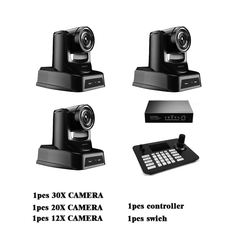 1 Pz 30X Poe Ndi Camera 1 Pz 20X Poe Ndi Ptz Camera 1 Pz 12X Fotocamera E 1 Pz Ptz Camera Controller 1 Pz Interruttore