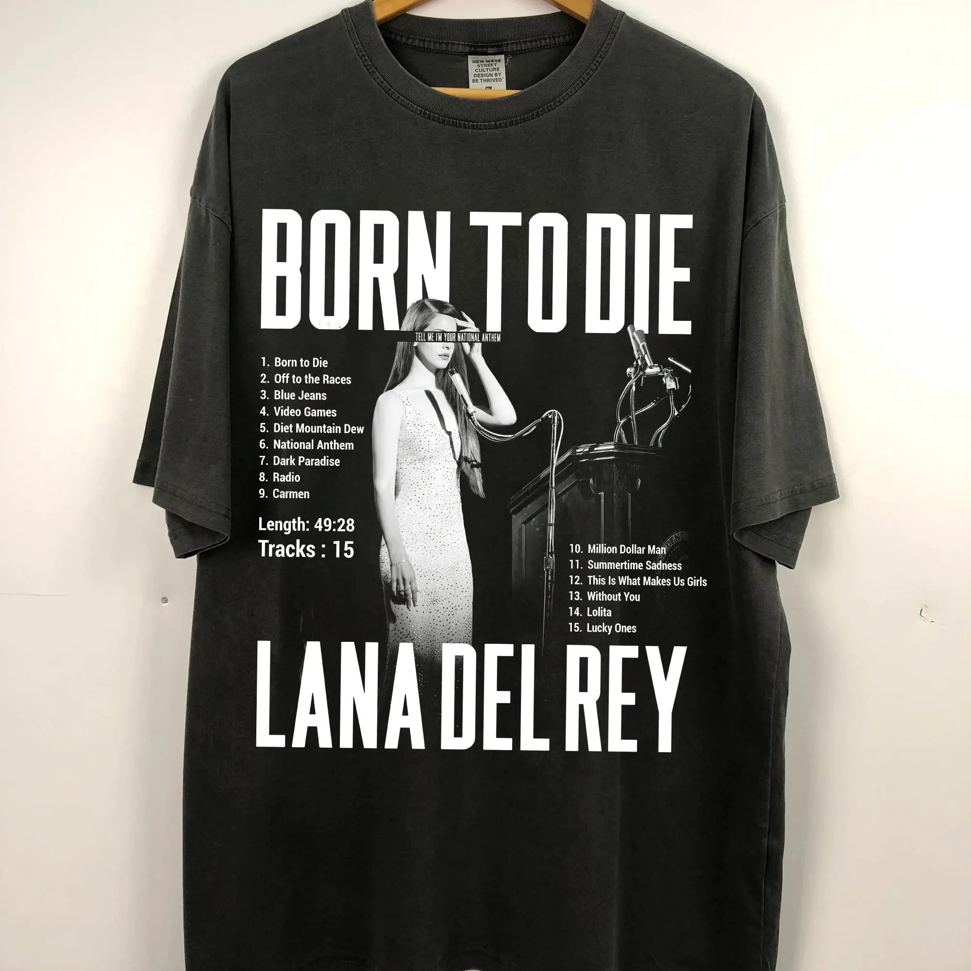 Born To Die Lana Del Rey Lyric T Shirt Album Retro Tour 2023 Nuovi Fan Per Uomo Donna Maniche Lunghe O Corte