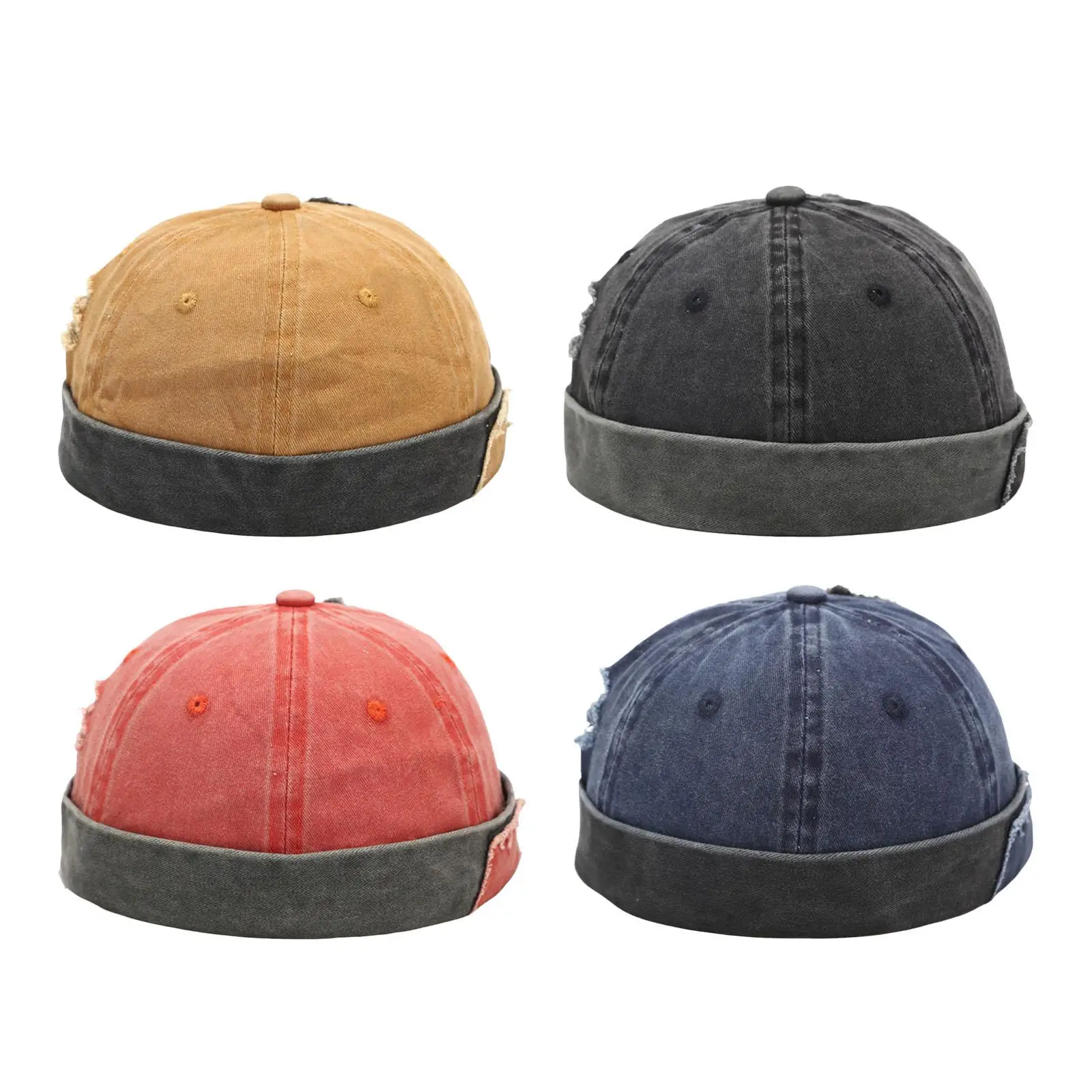 Beanie Cap Crimping Street Style Regolabile Per Docker Fisherman Worker Sailor