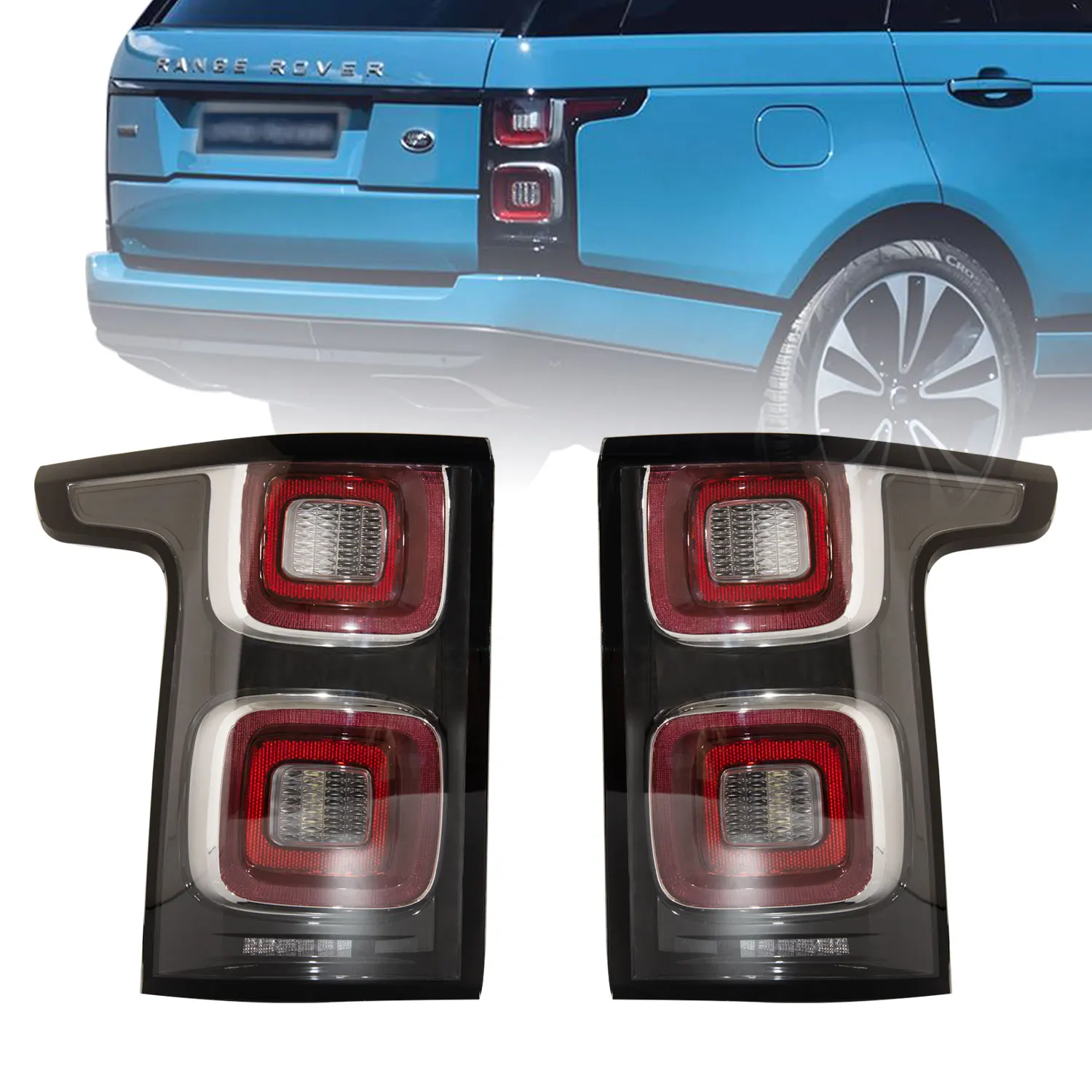 2018 2019 2020 2021 Fanale Posteriore Fanale Posteriore Per Land Rover Range Rover Vogue 2013-2017 L405 Ricambi Auto Euro/Us/Sva/Versione Nera