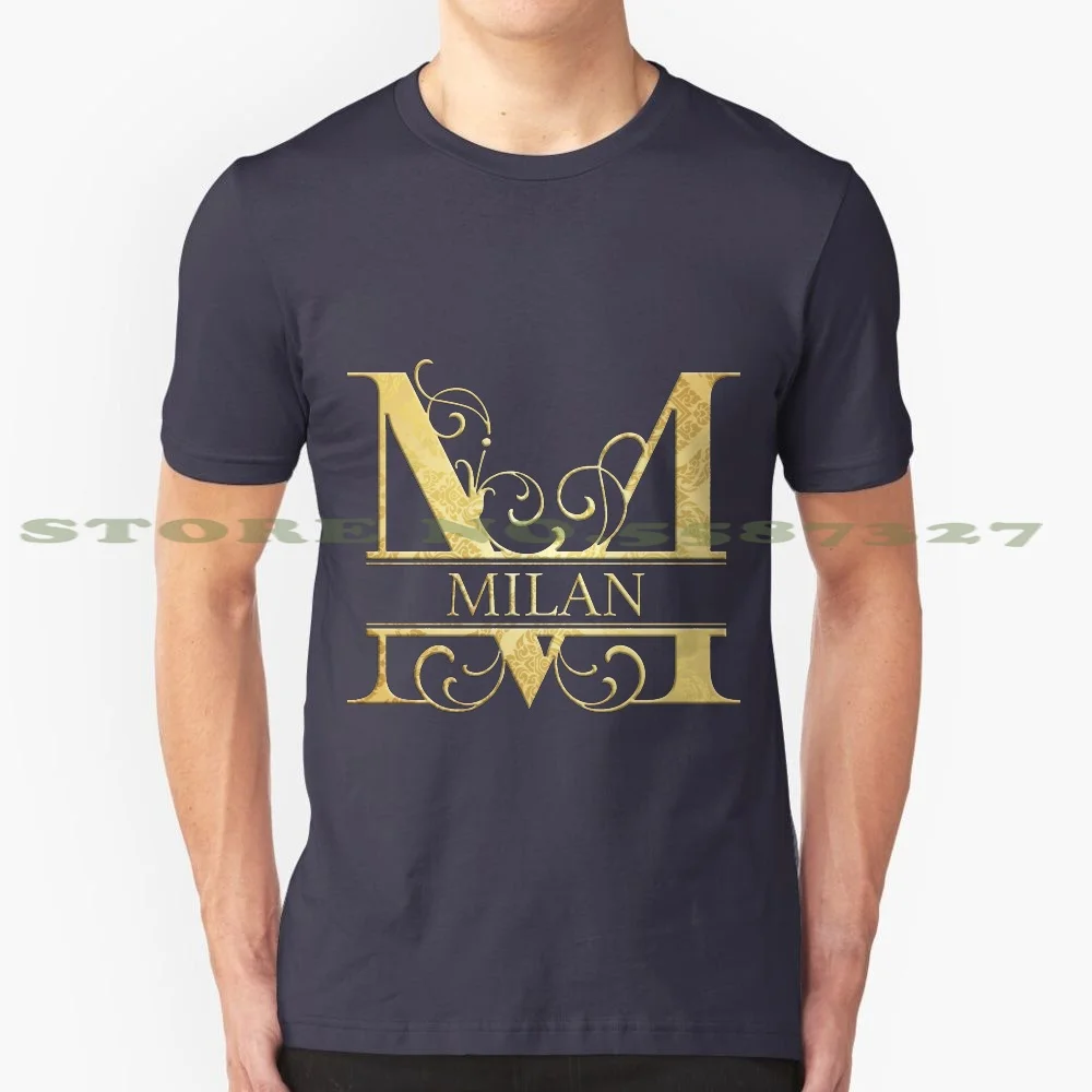 Milano Nome-Monogramma Lettera M Il Nome Milano Regalo Per Milano Estate Divertente Maglietta Per Uomo Donna Milano Milano Nome Milano Targhetta Con N