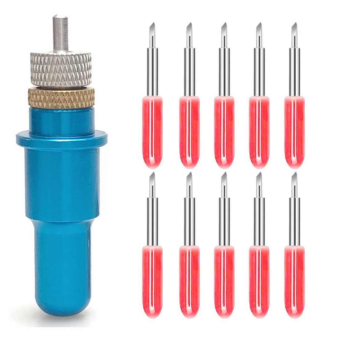 45 Gradi 10 Pz Roland Plotter Lame Per Coltelli Da Taglio In Vinile + 1Pc 14Mm Roland Supporto Per Lama Taglio Fresatura Strumento Per Intaglio