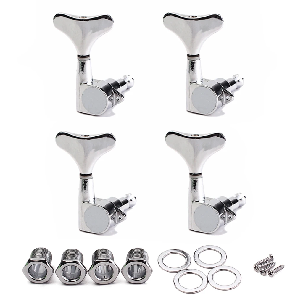 4R Electric B Guitar Tuners Teste Di Macchina B Guitar Tuning Pioli Tasti Di Accordatura Pulsanti Parti Di Chitarra Cromate
