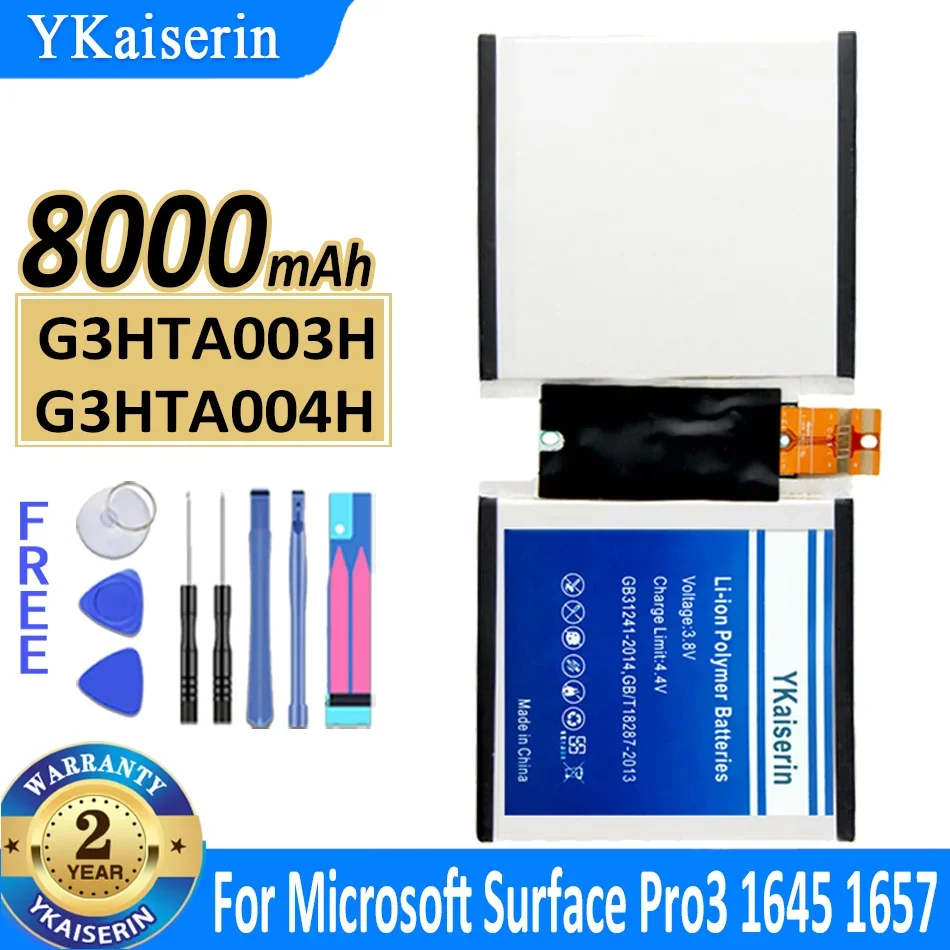 Ykaiserin Battery Muslimmuslimexaymuslimah Per Microsoft Surface Pro 3 1631 1577-9700 Tablet Ms011301-Plp22T02 16