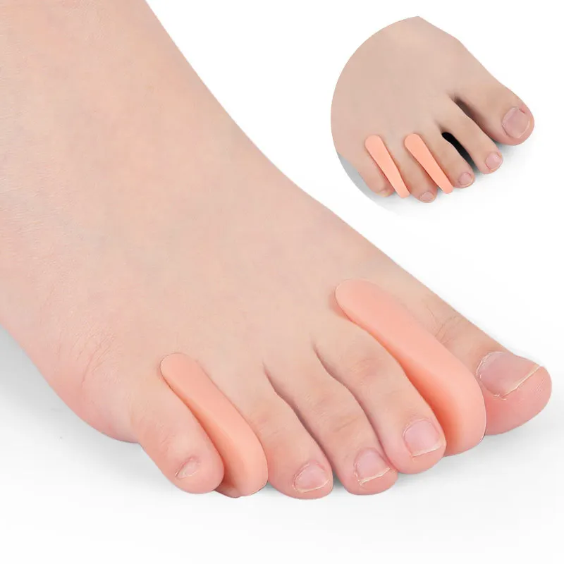 2 Pz = 1 Paio Silicone Piede Dito Dito Dito Separatore Regolatore Alluce Valgo Pedicure Correttore Piedi Cura Borsite Pollice Valgo Protector