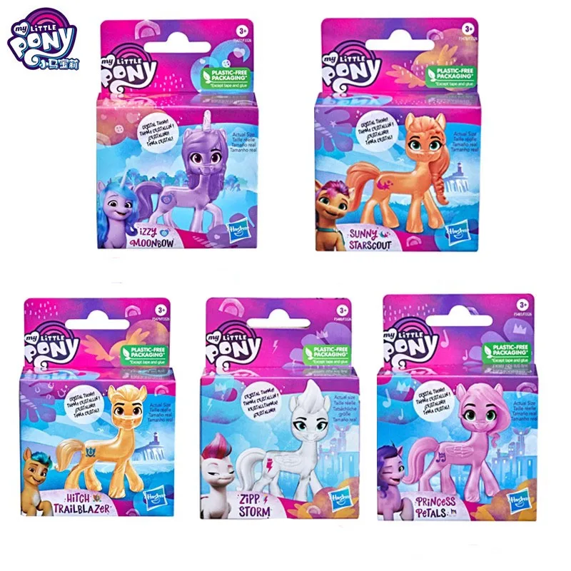 Y My Little Pony Crystal Pony F3326 Izzy Moonbow Hitch Trailblazer Pipp Petals Action Figures Modello Regali Per Bambini