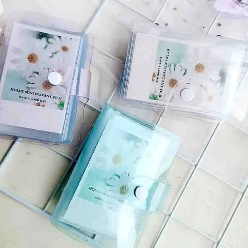 Jelly Color Photo Album Per Mini Card Photo Sticker Album Mini Photo Album Foto Instax Album Porta Carte Glitter Trasparente