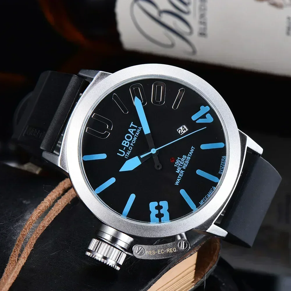 Design Creativo Big U-Boat Orologi Da Uomo Business Orange Color Pointer Orologio Al Quarzo Da Uomo Hook Big Boat Watch Uboat Steel Watch