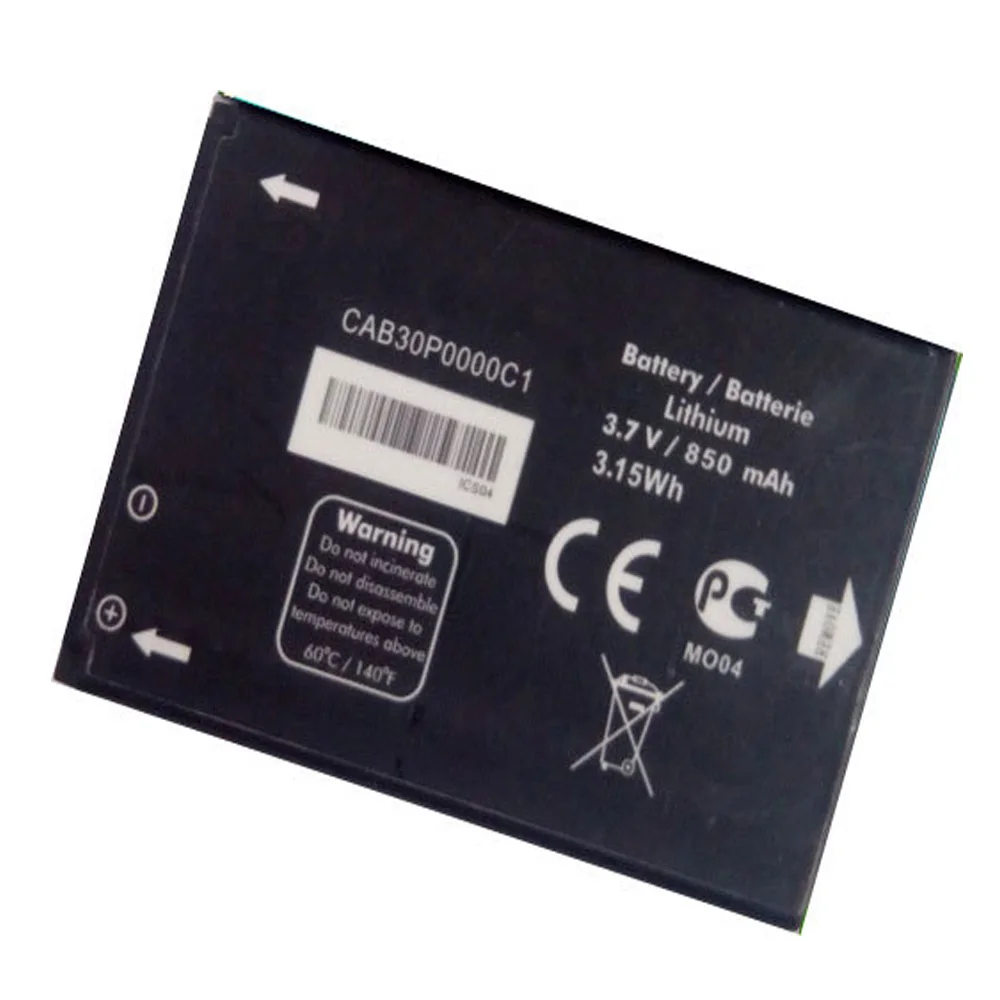 Batteria 850Mah Cab30P0000C1 Per Alcatel Ot-800 Ot-802 Ot-808 Ot-799 Ot-799A Ot-802Y Ot-E206C