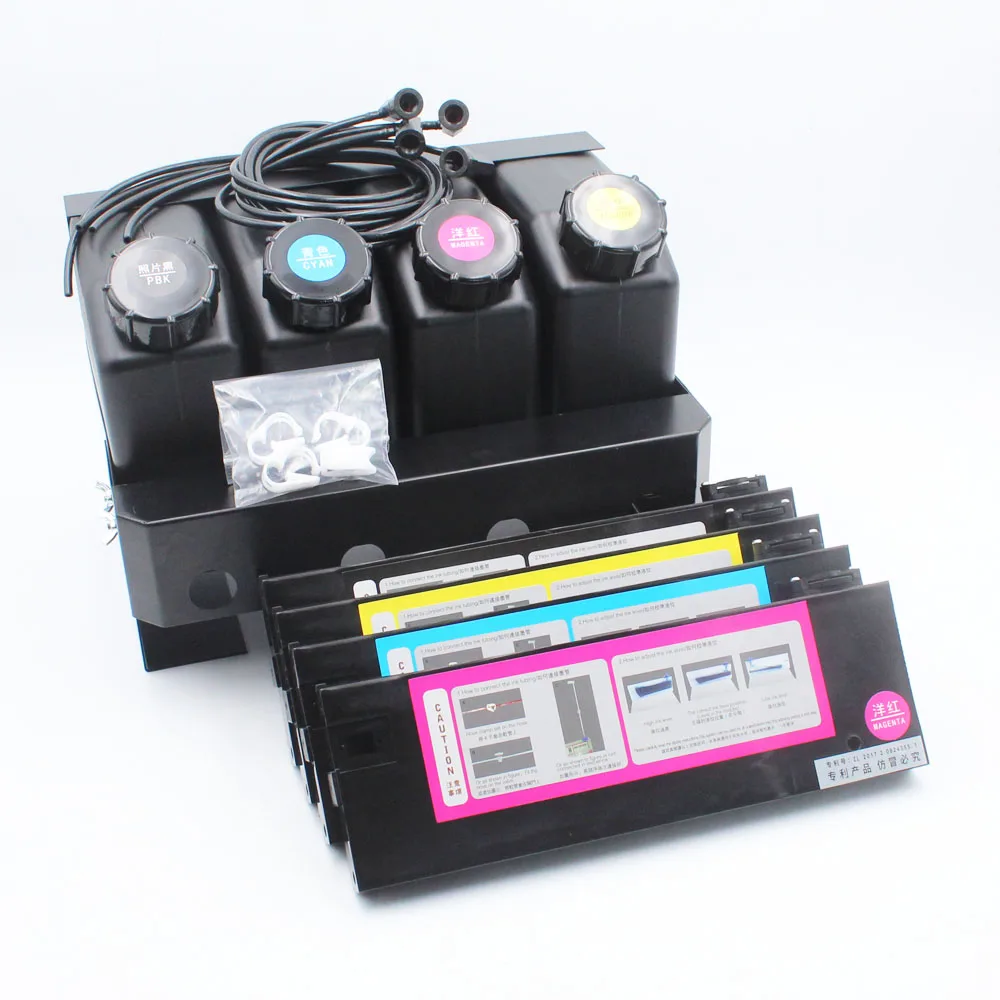 4 + 4 Uv Ciss Bulk Ciss Sistema Di Alimentazione Continua Dell'Inchiostro Sub Tank Per Mimaki Mutoh Roland Eco Solvent Printer 4 Colori Cartuccia Di I