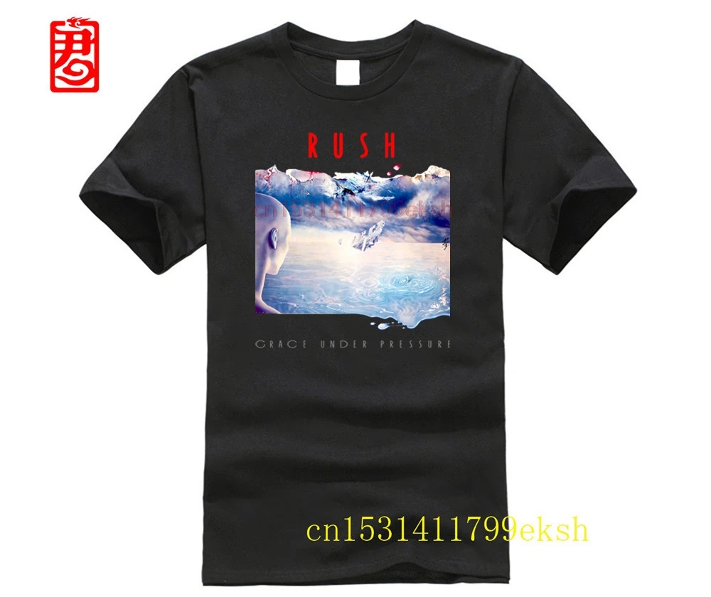 Maglietta Ufficiale Rush Grace Sotto Pressione Rock Band Tour Merch Geddy Lee Maglietta Stampata Maglietta Estiva Da Uomo
