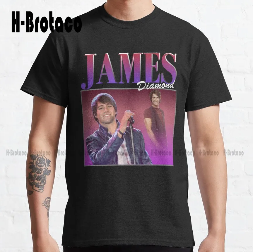 James Diamond James Btr Classic T-Shirt Big Time Rush Di Alta Qualità Carino Elegante Adorabile Kawaii Cartoon Sweet Cotton Tee Shirts
