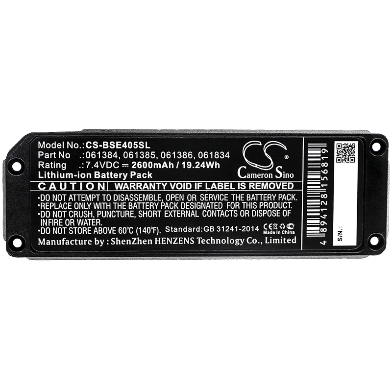 Batteria Agli Ioni Di Litio Per Altoparlante Bose, 7.4V,2600Mah,Soundlink Mini, Soundlink Mini One, 413295