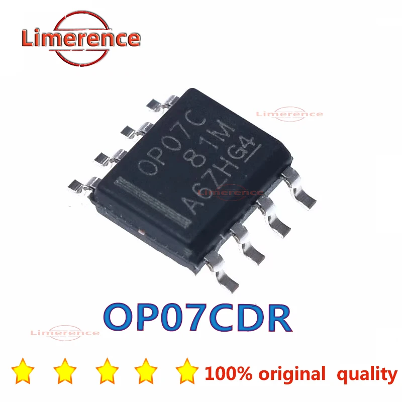 10 Pz Op07C Op07 Op07Cdr Sop-8 Amplificatori Operazionali-Amplificatori Op Low Offset Volt Prec Nuovo Originale