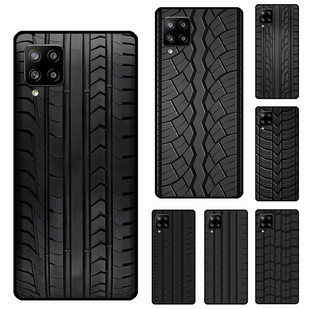 Nero Tyre Tread Caso Di Struttura Per Samsung A12 A32 A52 A72 A70 A50 A40 A30 A10 A11 A31 A41 A51 A71 A20E A21S Copertura