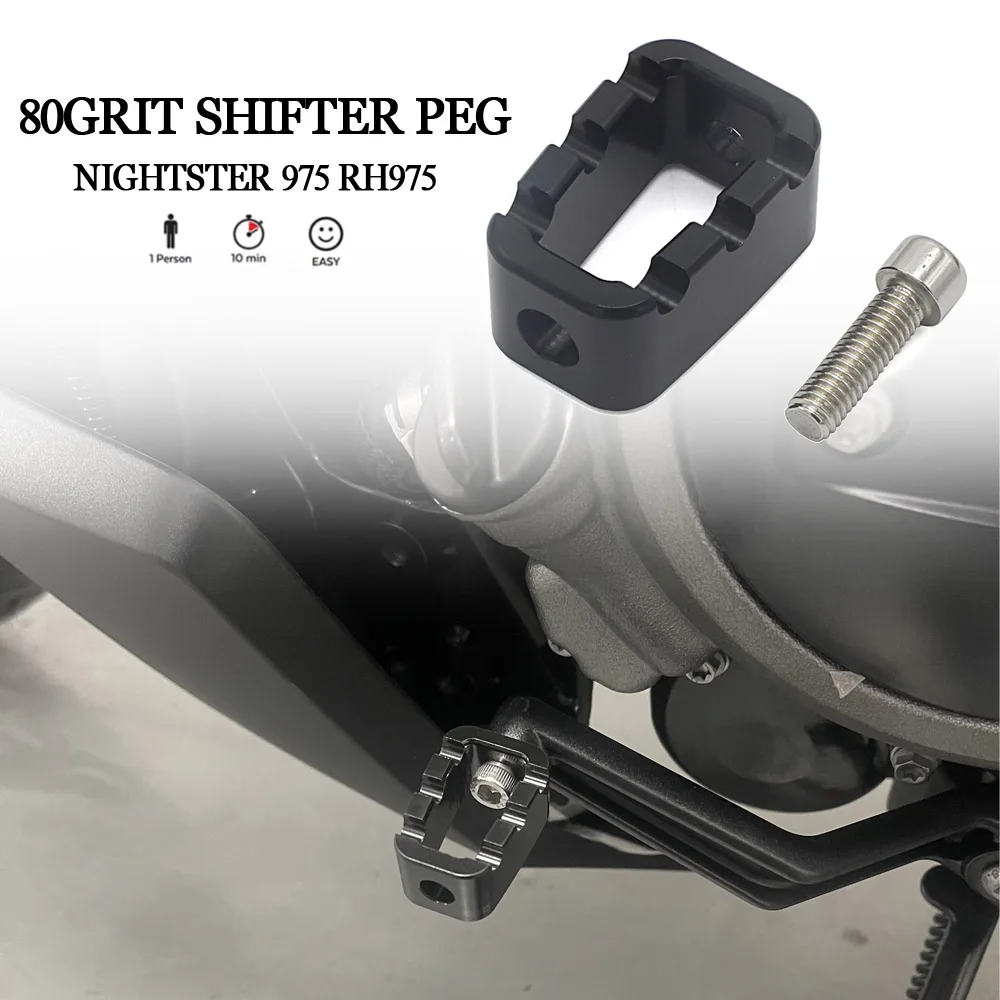 Nuovo Per Harley Nightster 975 Rh975 Nightster Rh975 2022 Moto 80 Grit Shifter Peg Sinistra 80 Grit Shifter Pedana