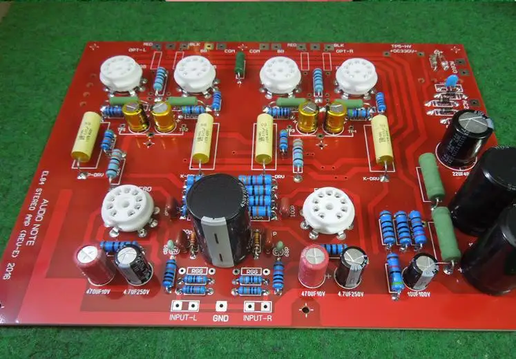 Weilianghi-End Stereo Push-Pull El84 Amplificatore Valvolare Per Vuoto Pcb Kit Fai-Da-Te E Rifinito Scheda Audio Nota Pp Con Capacità