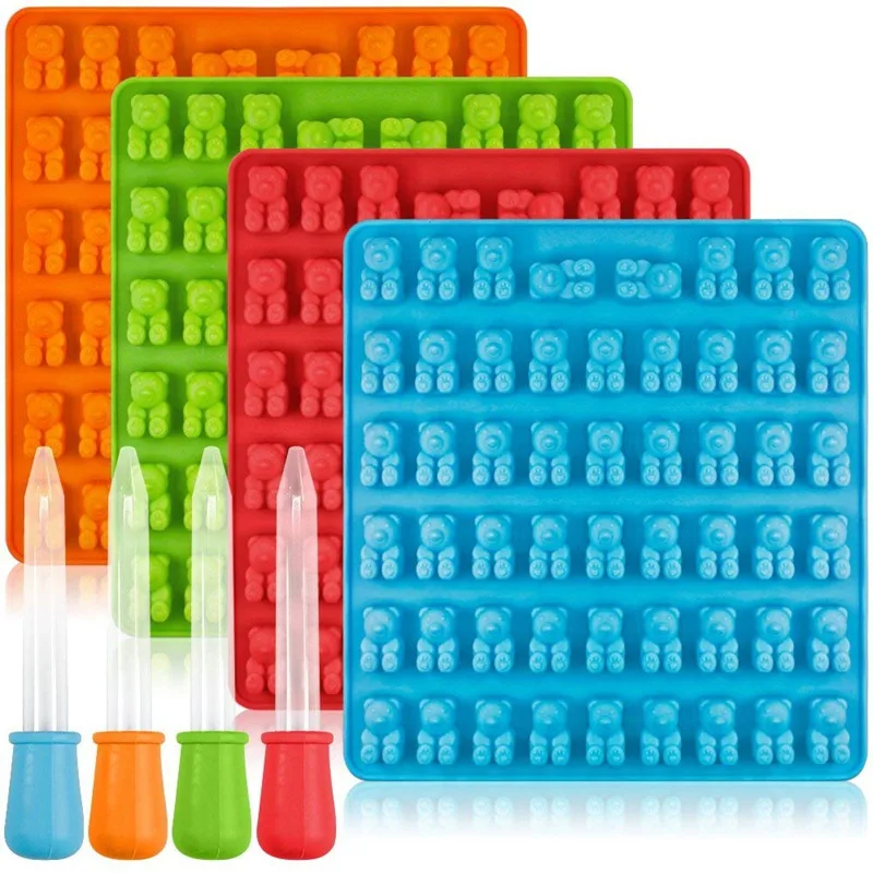 53 Cavità Orso Muffa Del Cioccolato Del Silicone 3D Fondente Gummy Candy Maker Cucina Decorazione Della Torta Strumento Vassoio Di Ghiaccio Della Gela