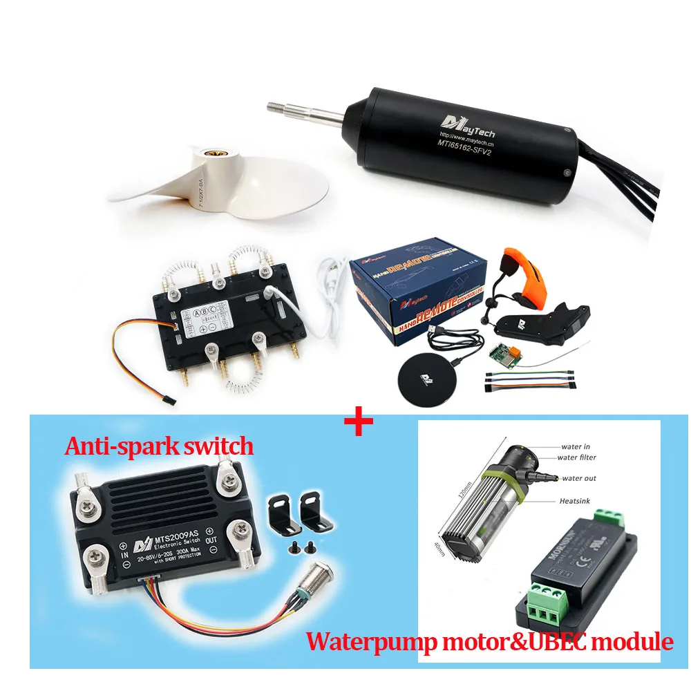 Kit Tavola Da Surf In Lamina Elettrica 65162 Motore Impermeabile 300A V75 Basato Su Esc V2 Telecomando 300A Interruttore Antiscintilla Motore Pompa Ac