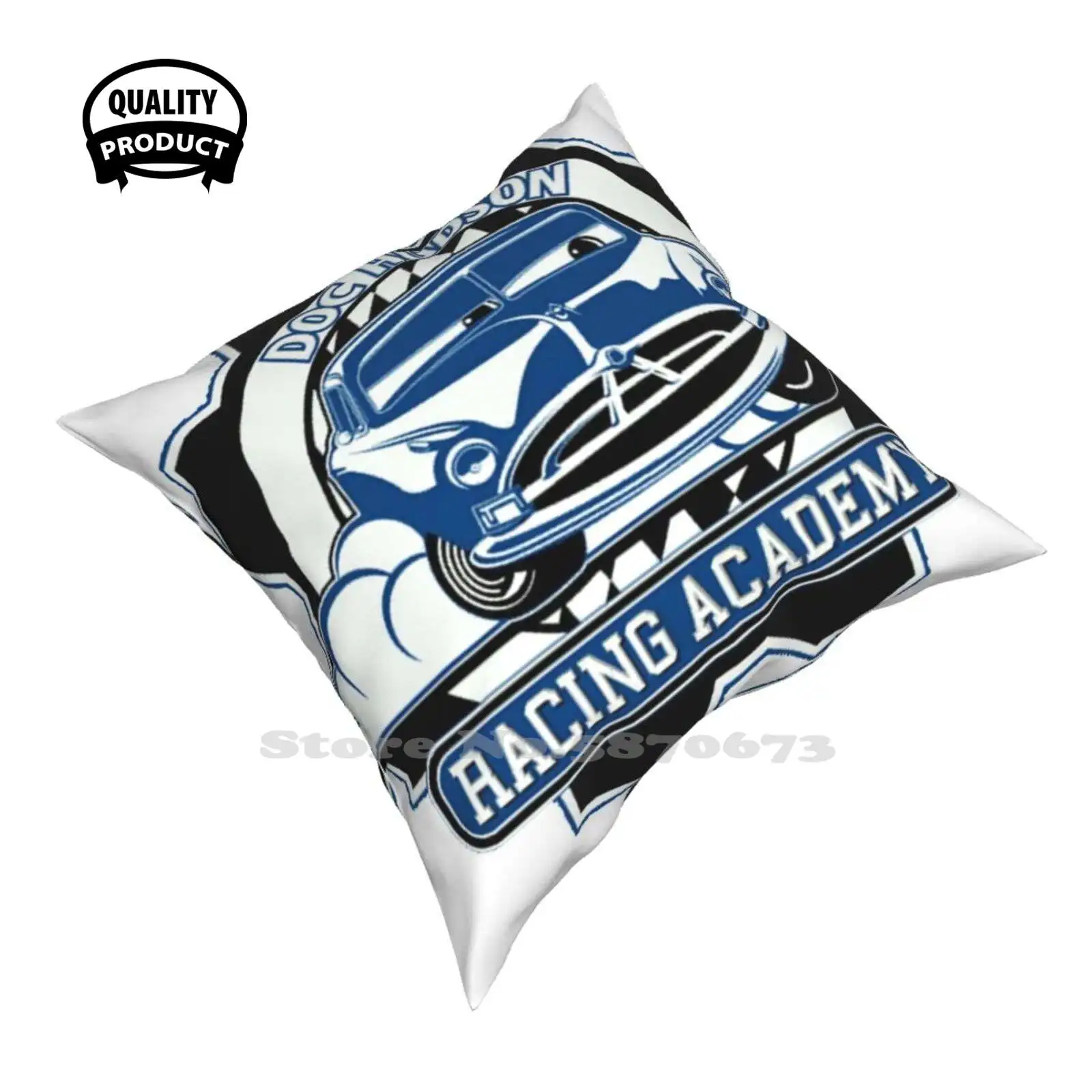 Doc Racing Academy Logo Cars Fashion Sofa Throw Pillow Cover Federa Piston Cup Cars Mcqueen Roots Mate Champions Cars